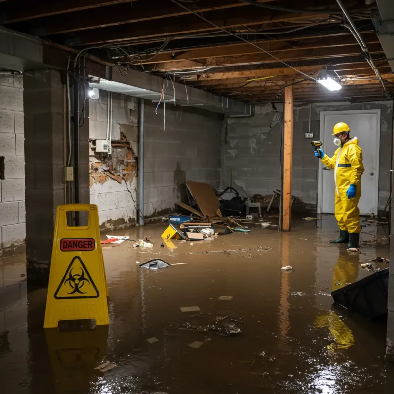 Flooded Basement Electrical Hazard in Anoka County, MN Property